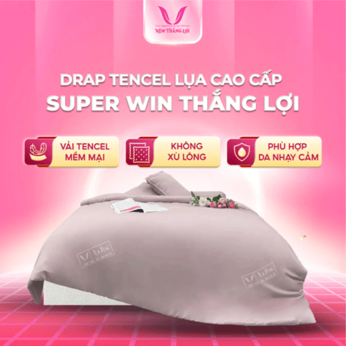 DRAP MỀN 1 MÀU TENCEL LỤA CAO CẤP THẮNG LỢI SUPER WIN