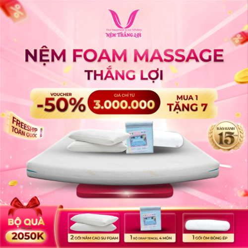NỆM CAO SU FOAM MASSAGE THẮNG LỢI
